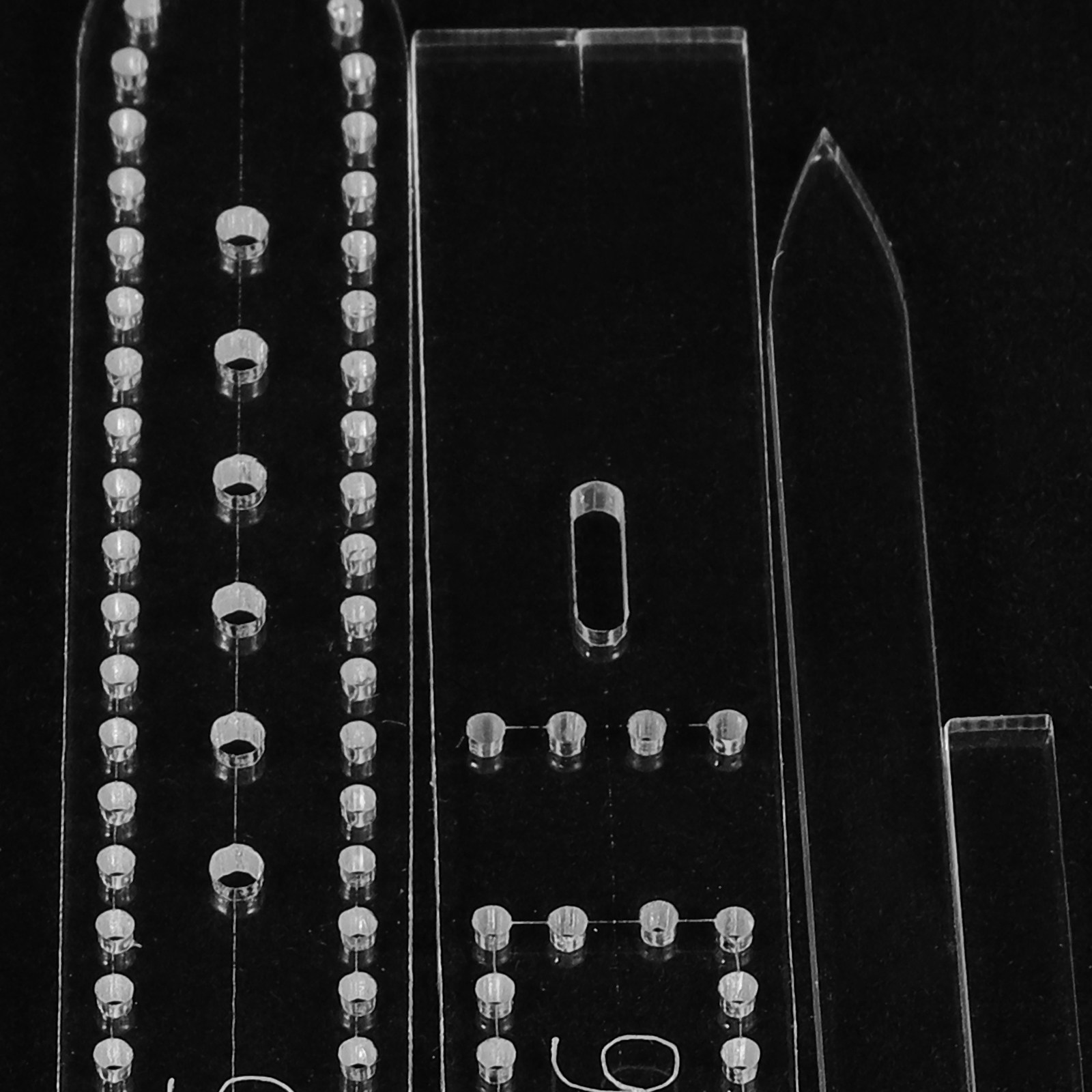 Leatherwork Templates - 8Pcs Acrylic Watchband Template Stencil for