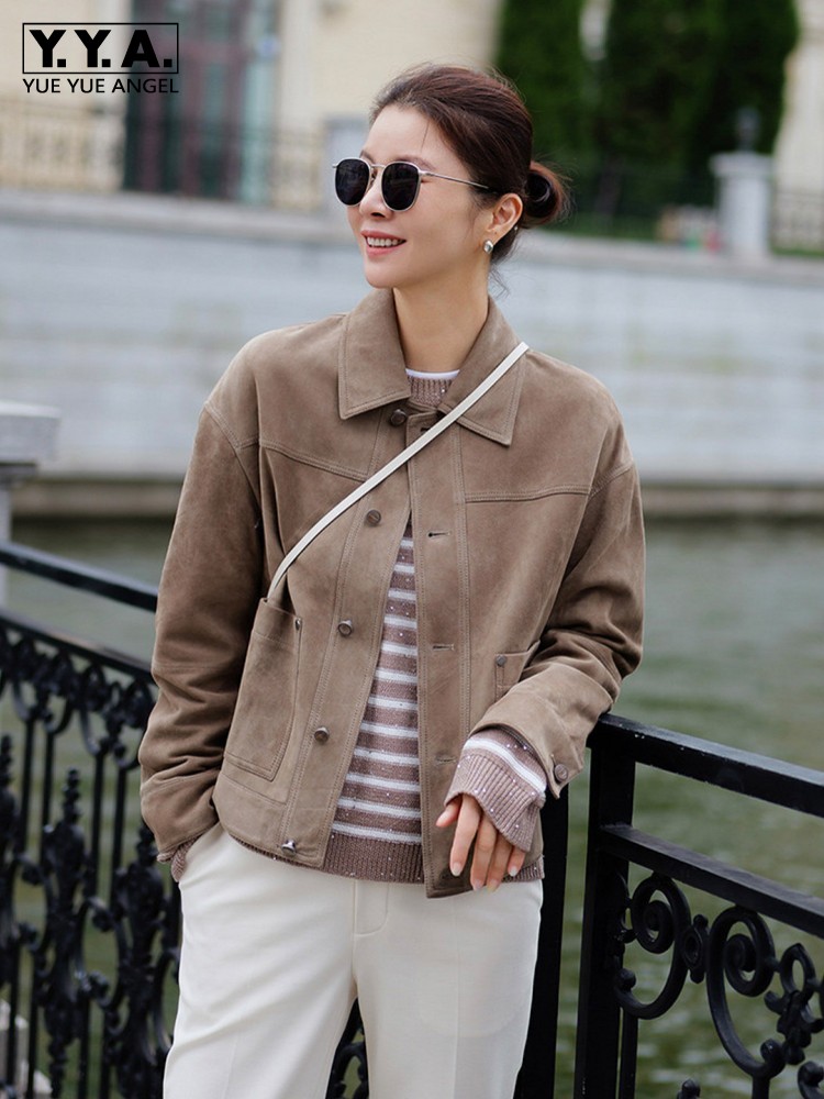 Leather Work Jacket Women'S - High Quality Women Slim Fit Single
