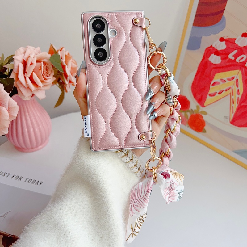 Leatherwork Drawing - Luxury Wave Pattern Leather Phone Case