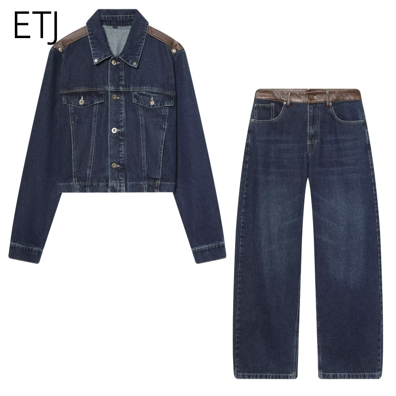 Leather Work Pants - ETJ Women's Denim Jacket & Jeans