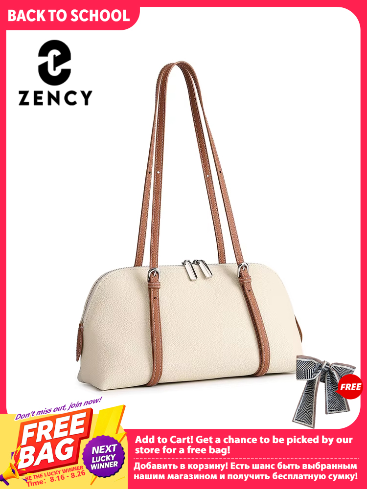 Leatherwork Fasteners - Zency Women's Genuine Leather Underarm Bag