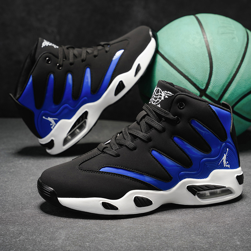 Leatherwork Drawing - Men's Breathable Lightweight High-Top Basketball Shoes