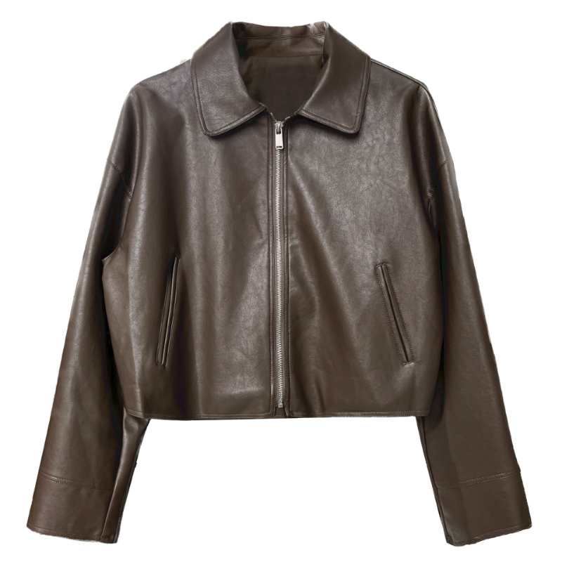 Leather Work Jacket Women'S - Women Coats Faux Leather Jackets Turn