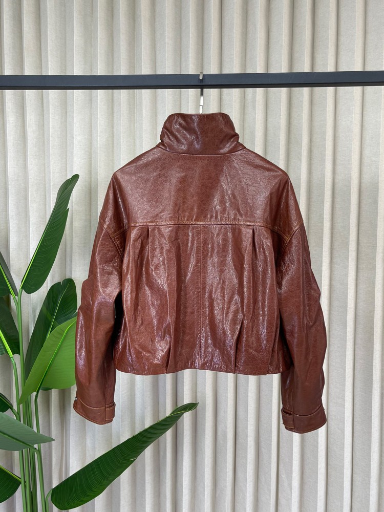 Fashion Women Loose Genuine Le - огляд і ціна Leather Work Jacket Women'S