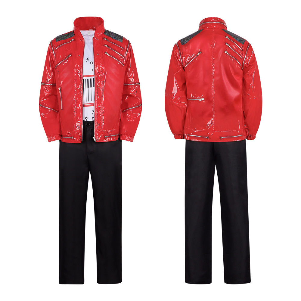 Men Red Leather Jacket Michael - огляд і ціна Leather Work Pants