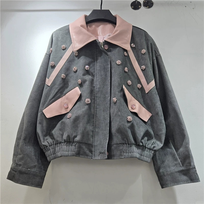 Heavy Work Beaded Flowers Cord - огляд і ціна Leather Work Jacket Women'S