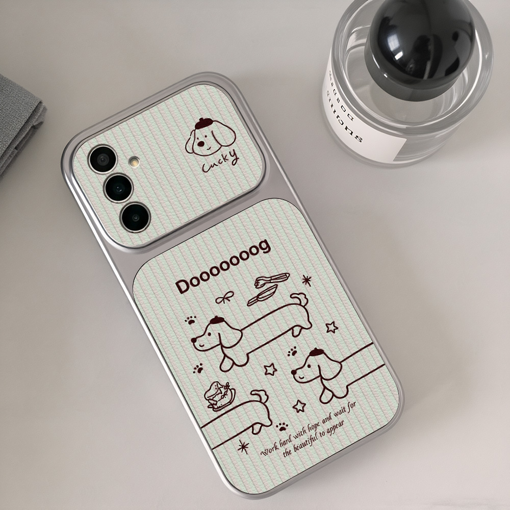 Cartoon Dachshund Phone Case F - огляд і ціна Leatherwork Drawing