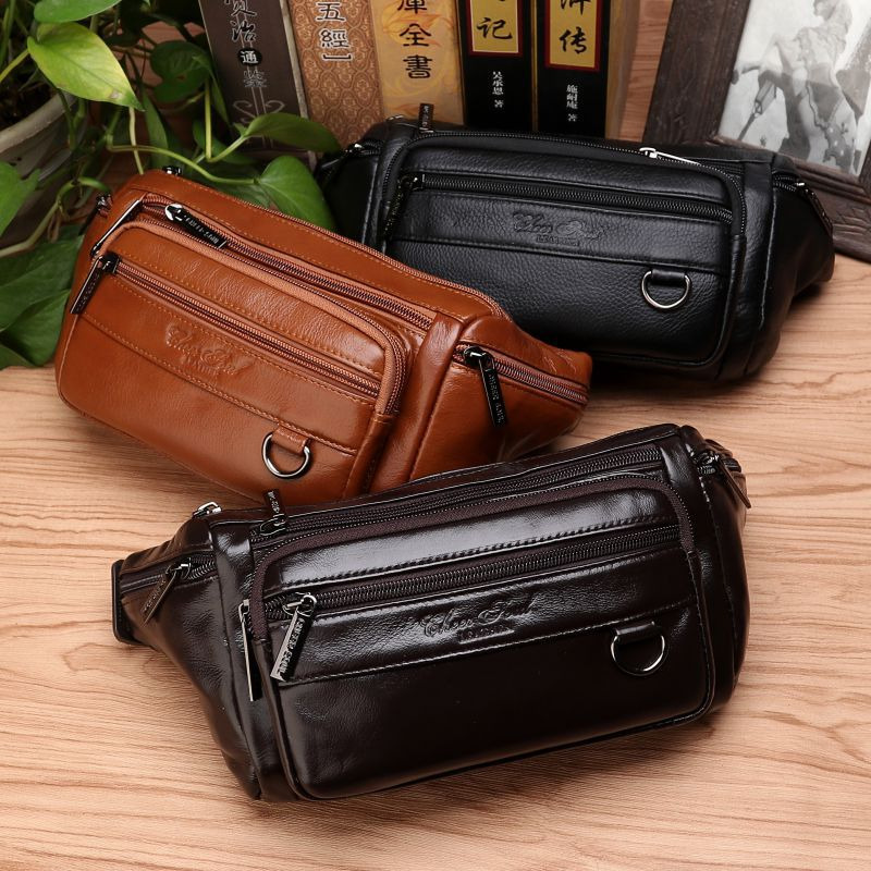 Men Waist Fanny Bags Sling Che - огляд і ціна Leatherwork Fasteners