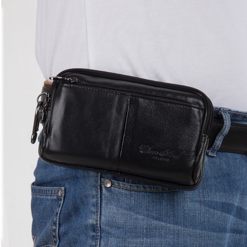 Men Clutch Waist Pack Bag Cell - огляд і ціна Leatherwork Fasteners
