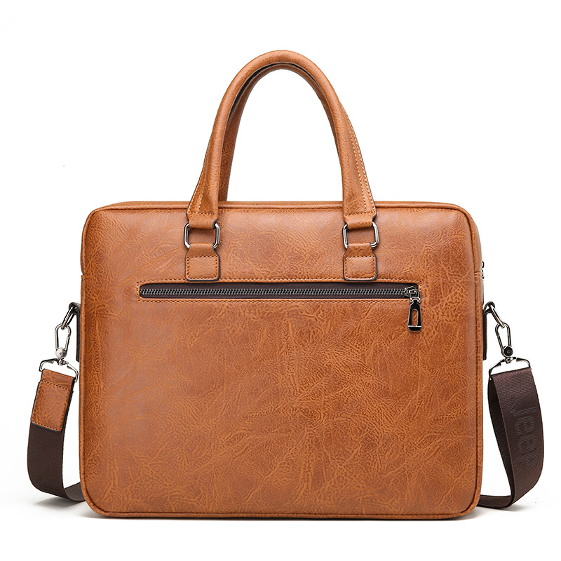 Luxury Brand Man Business Brie - огляд і ціна Leather Work Handbag
