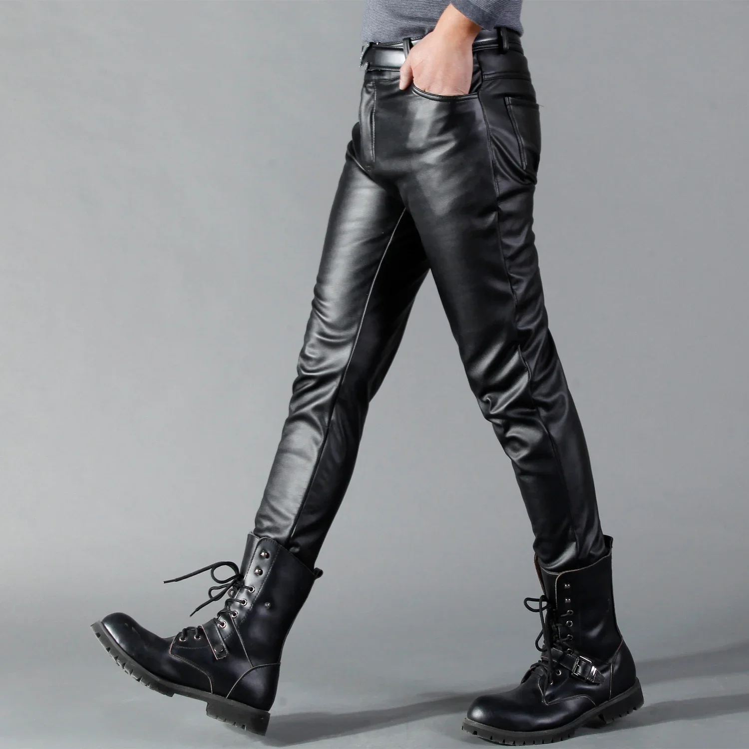 Men's Leather Pants Skinny Fit - огляд і ціна Leather Work Pants
