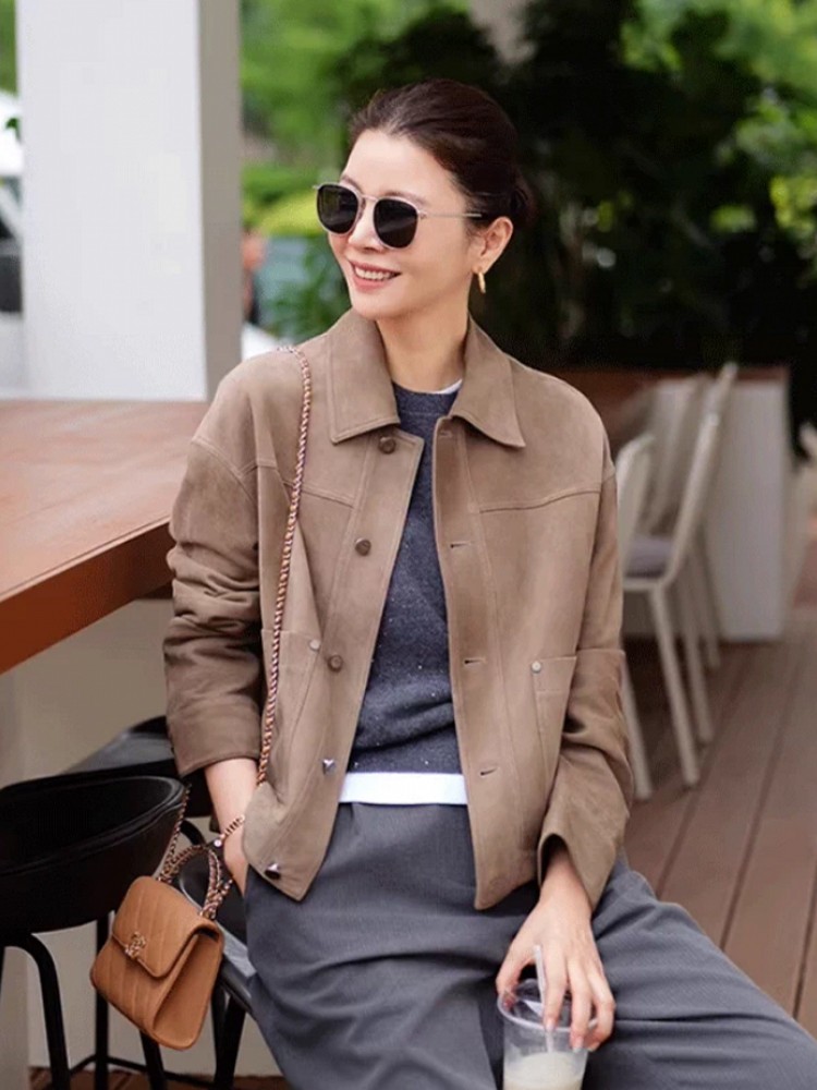 High Quality Women Slim Fit Si - огляд і ціна Leather Work Jacket Women'S
