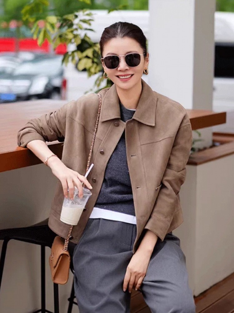High Quality Women Slim Fit Si - огляд і ціна Leather Work Jacket Women'S