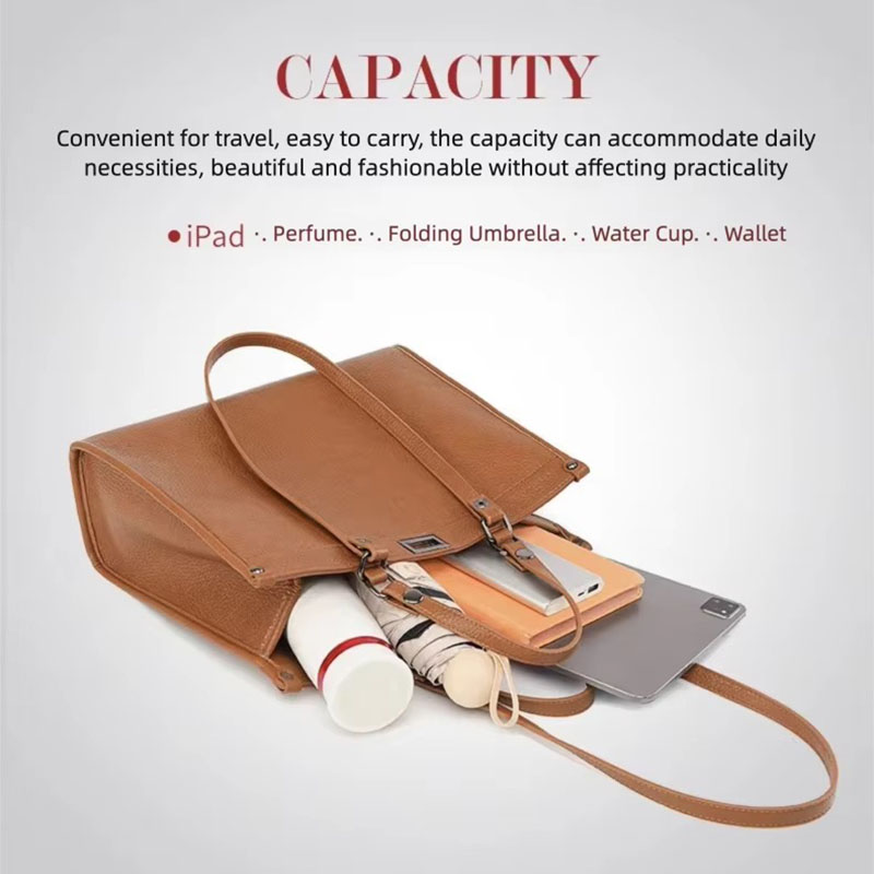Women Large Capacity Tote Bag  - огляд і ціна Leather Work Handbag