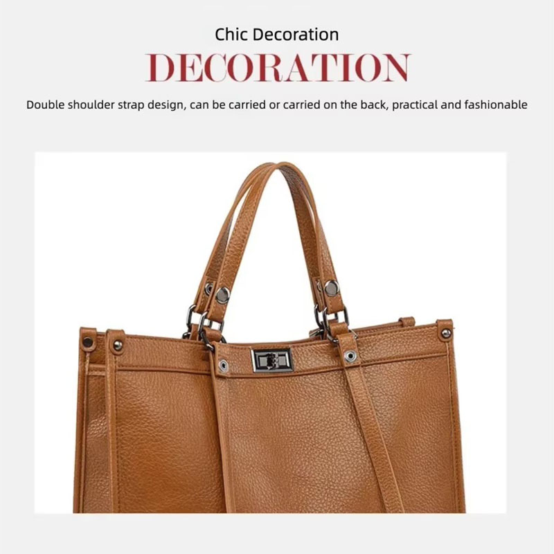 Women Large Capacity Tote Bag  - огляд і ціна Leather Work Handbag