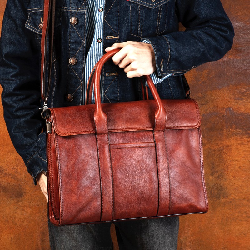 Vegetable tanned leather handb - огляд і ціна Leather Work Handbag