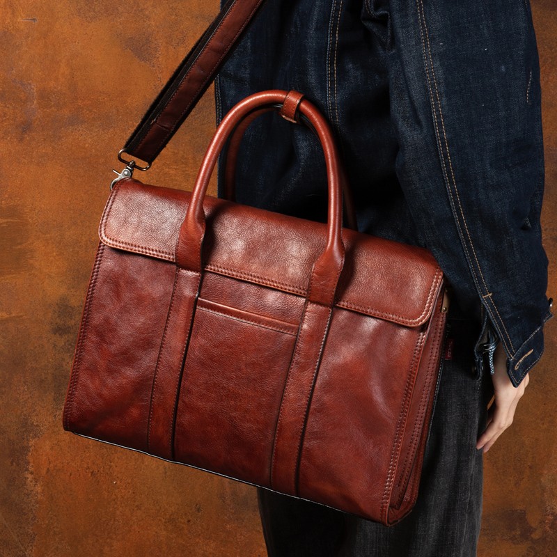 Vegetable tanned leather handb - огляд і ціна Leather Work Handbag