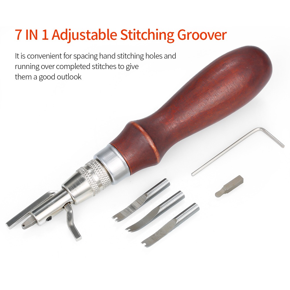 Adjustable Leather Stitching G - огляд і ціна Groover Stitching Tool
