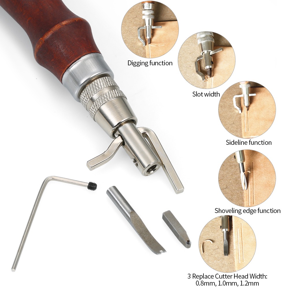 Adjustable Leather Stitching G - огляд і ціна Groover Stitching Tool