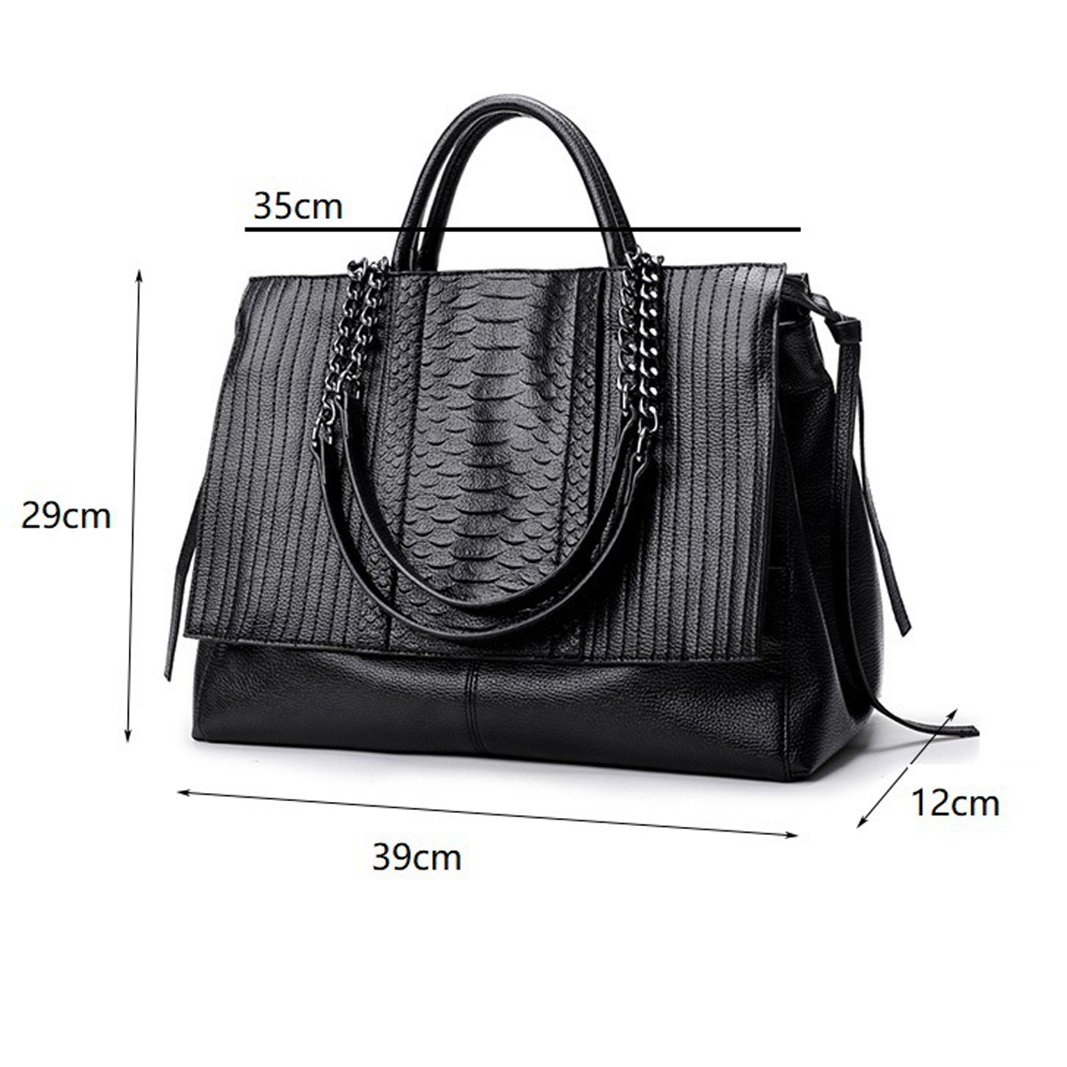 Elegant Tote Bag With Zipper,  - огляд і ціна Leather Work Handbag