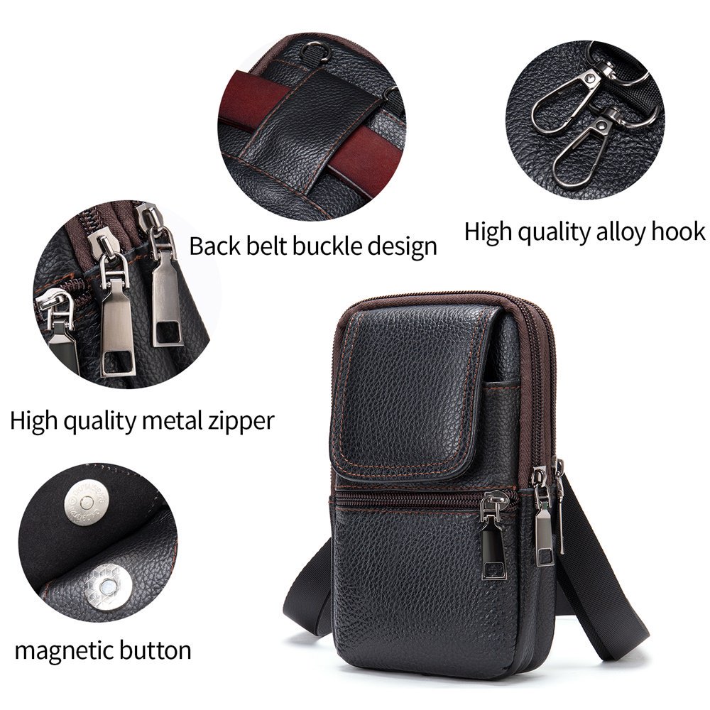 Versatile casual crossbody bag - огляд і ціна Leatherwork Fasteners