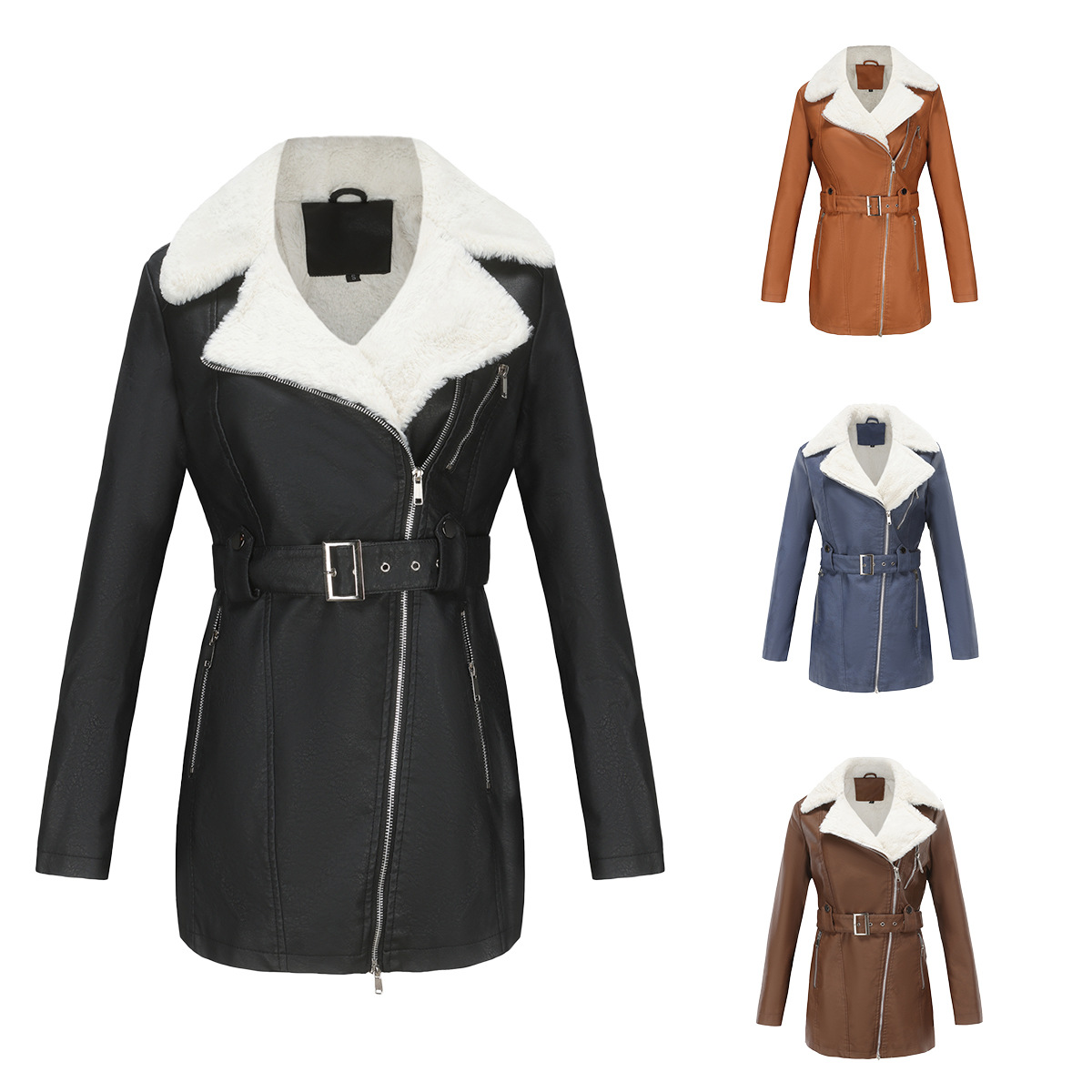 Faux PU Leather Coat Jacket 20 - огляд і ціна Leather Work Jacket Women'S