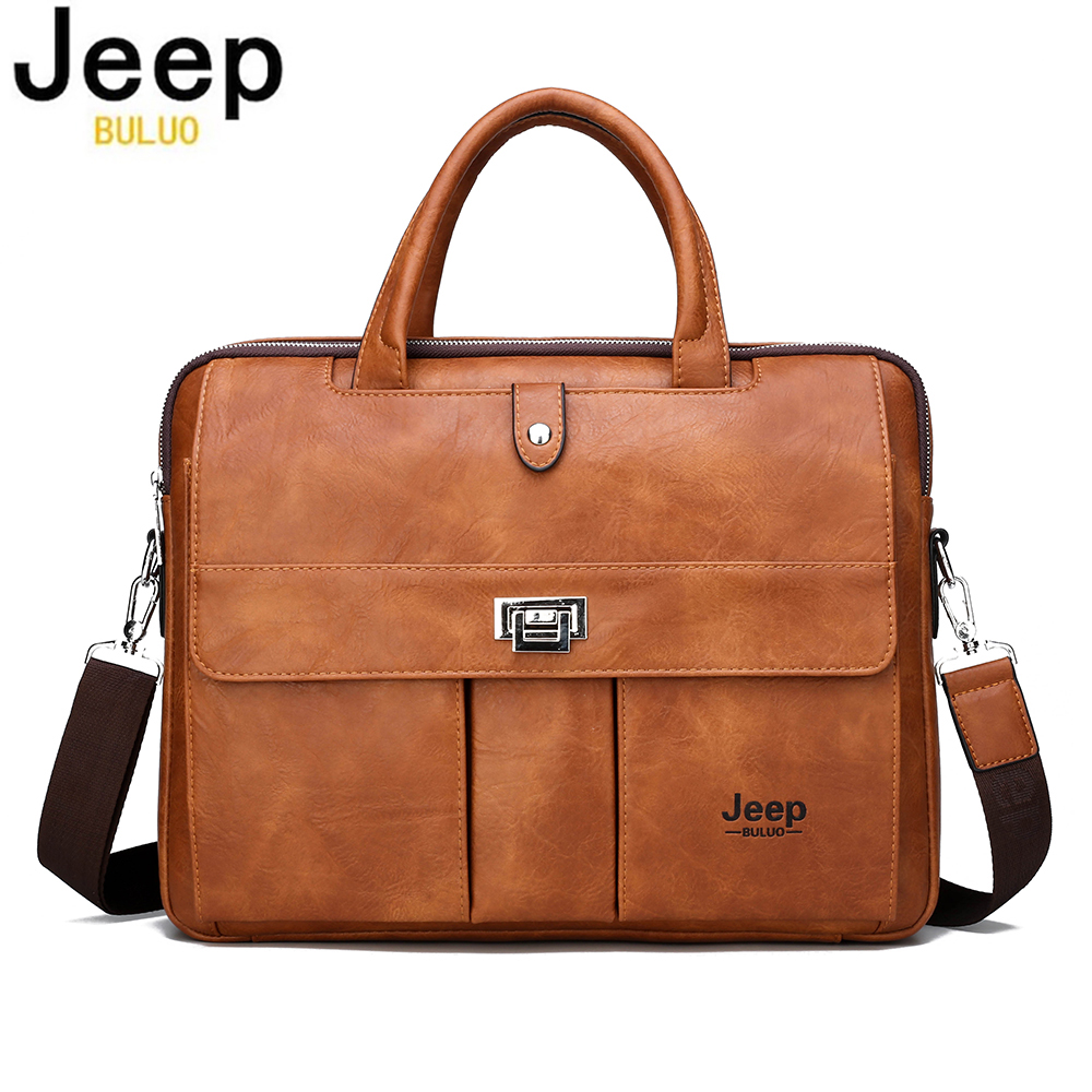 Jeep Buluo Men's Leather Brief - огляд і ціна Leather Work Handbag