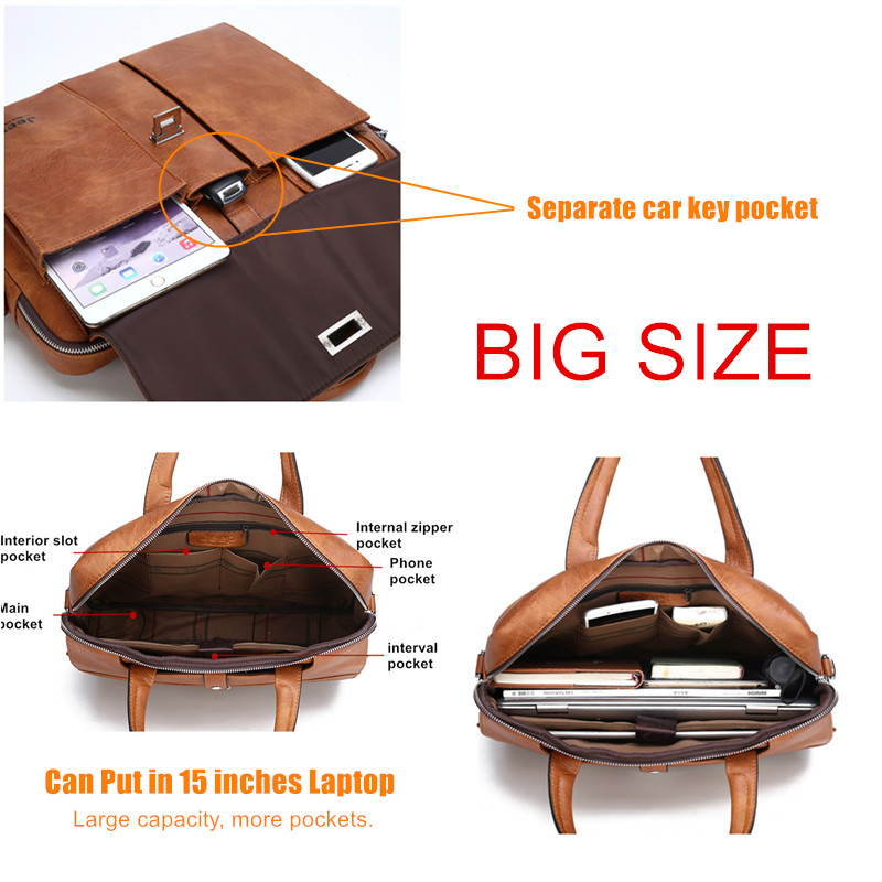 Jeep Buluo Men's Leather Brief - огляд і ціна Leather Work Handbag