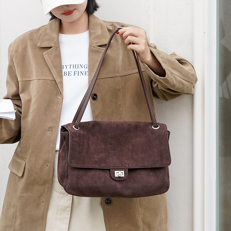 Genuine Suede Leather Underarm - огляд і ціна Leather Work Handbag