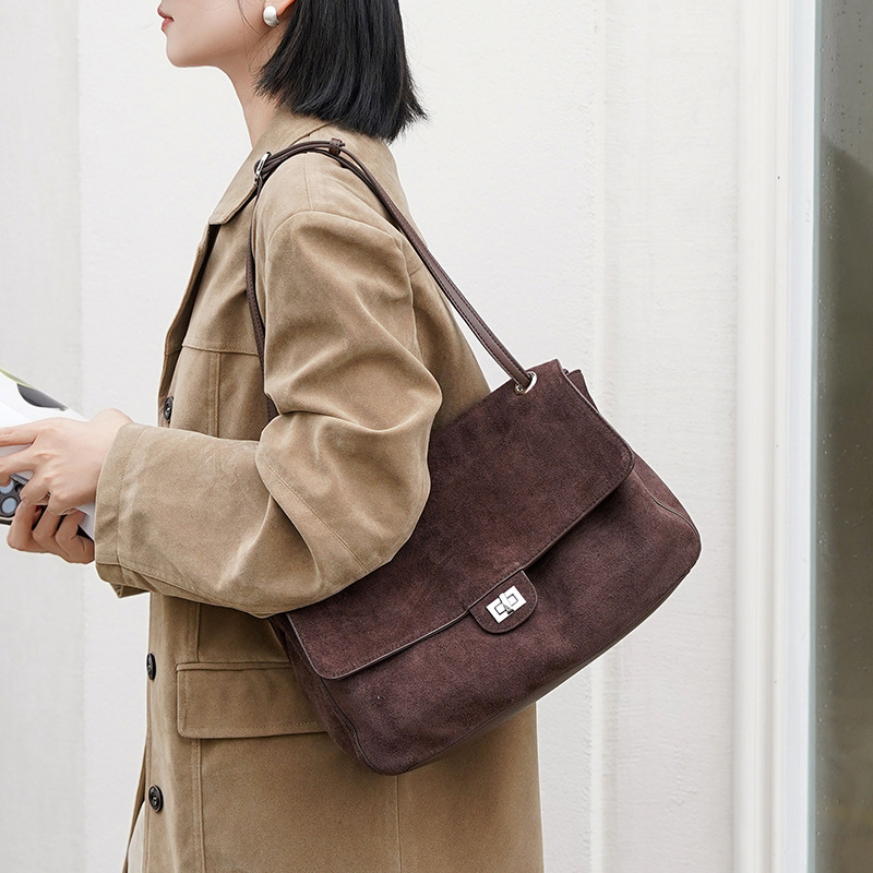 Genuine Suede Leather Underarm - огляд і ціна Leather Work Handbag