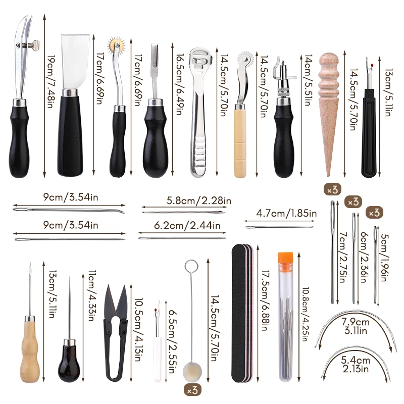 KRABALL Professional Leather C - огляд і ціна Groover Stitching Tool